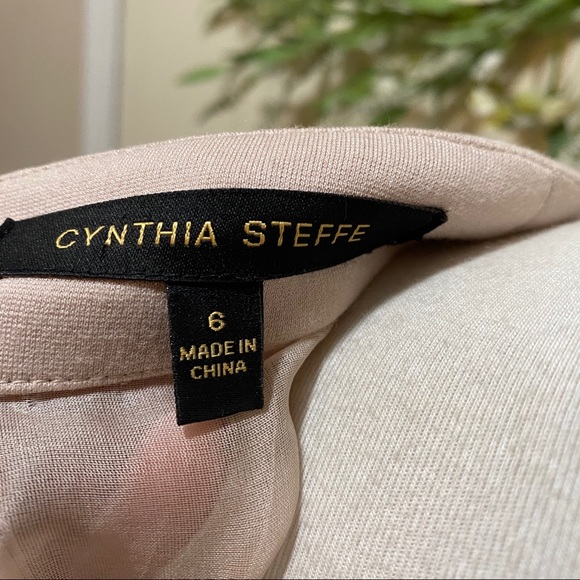 Cynthia Steffe Nude HighNeck ButtonSnap Midi Dress - Picture 7 of 8